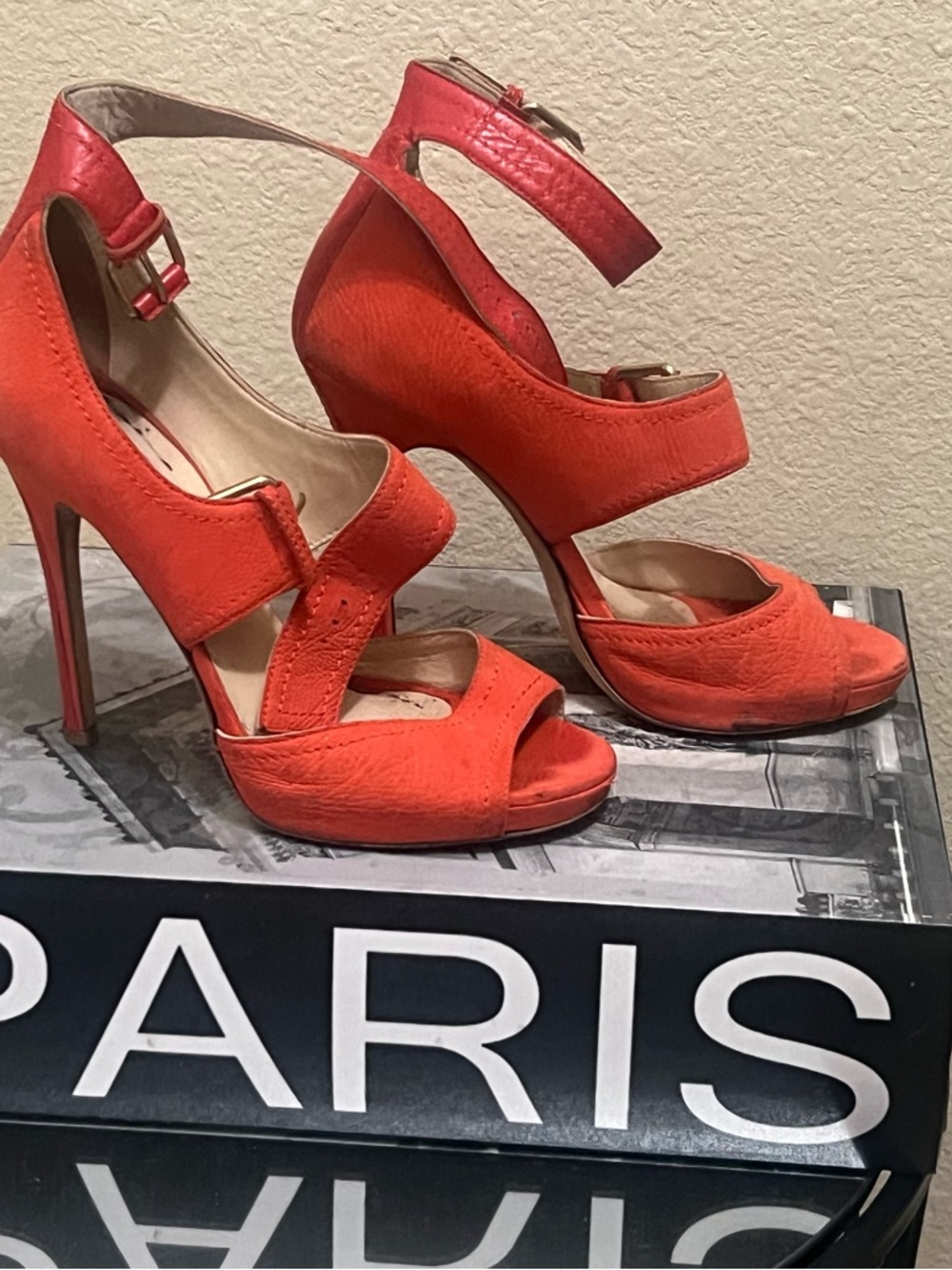 Soft red Authentic Jimmy Choo shoes! Pre loved